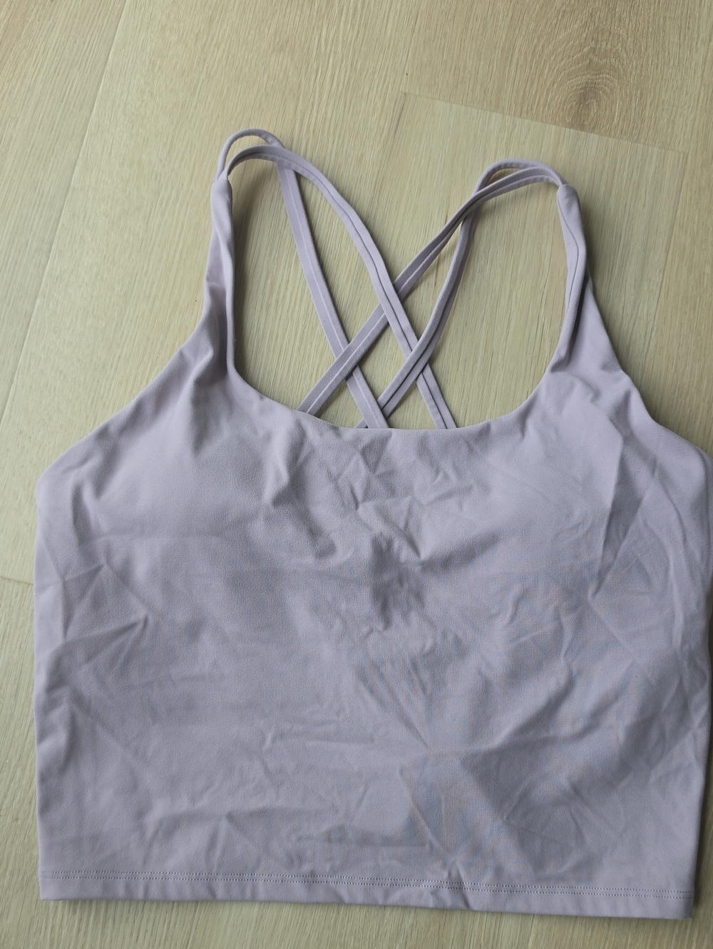 Lavender Crisscross Back Crop Top